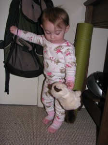 Here is Selah in her first pair of big girl jammies! 