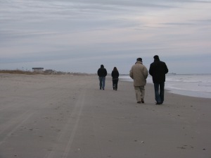 Here we were walking along the beach on Christmas day 2010. What I wouldn't give for another walk.